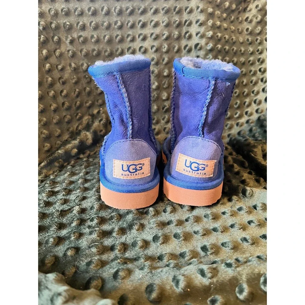 Ugg baby size 6 6c blue leather bootie Boots